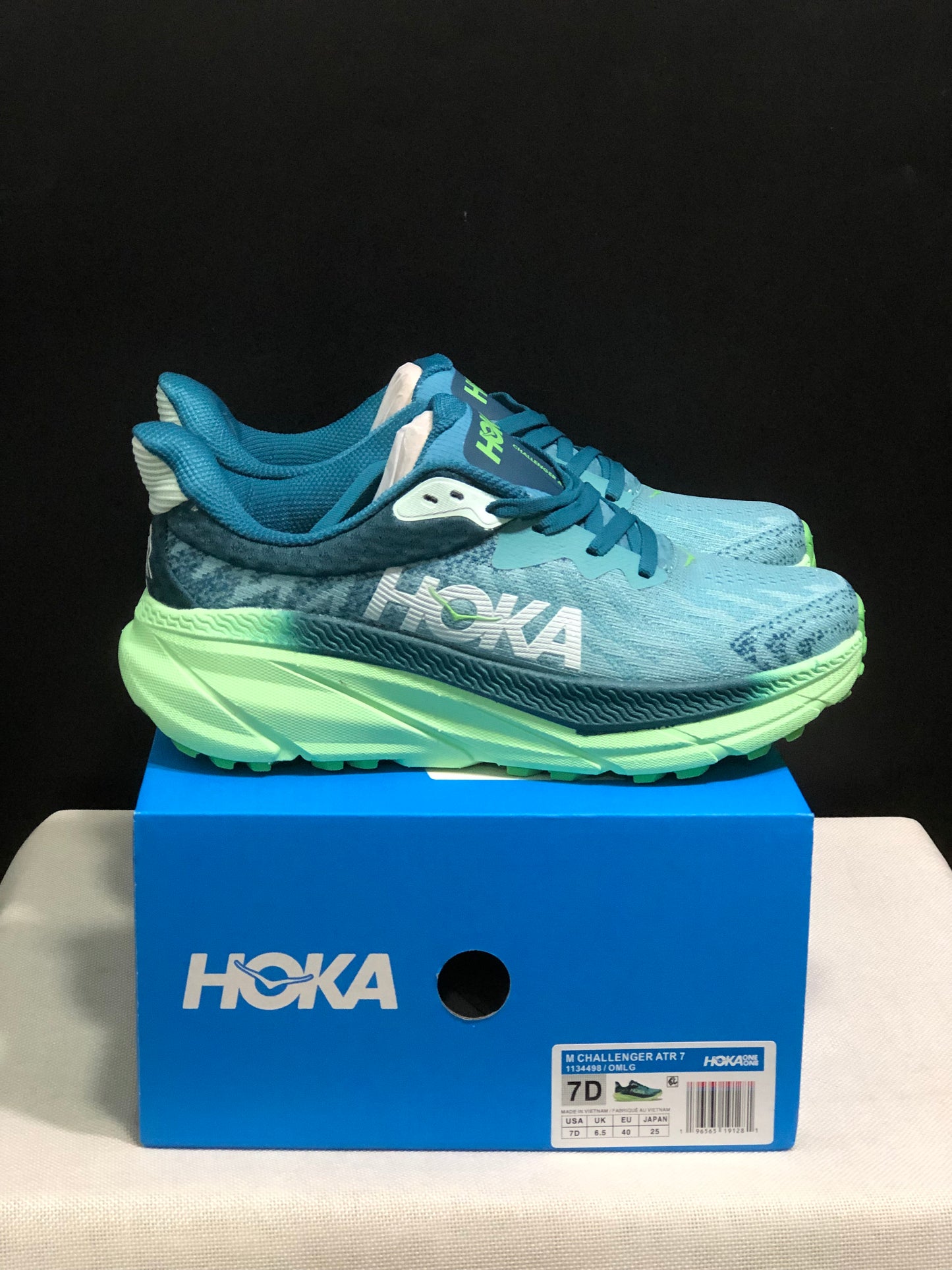 Hoka One One Challenger 7 Shock-absorbing Breathable Running Shoes Sneakers Turquoise