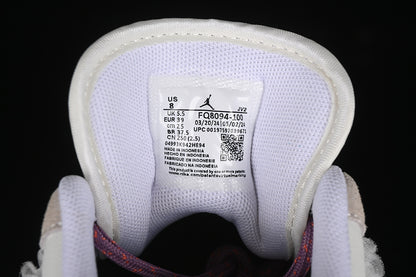 Nike Air Jordan 1 Low Purple sole White Pastel Grey Sneakers