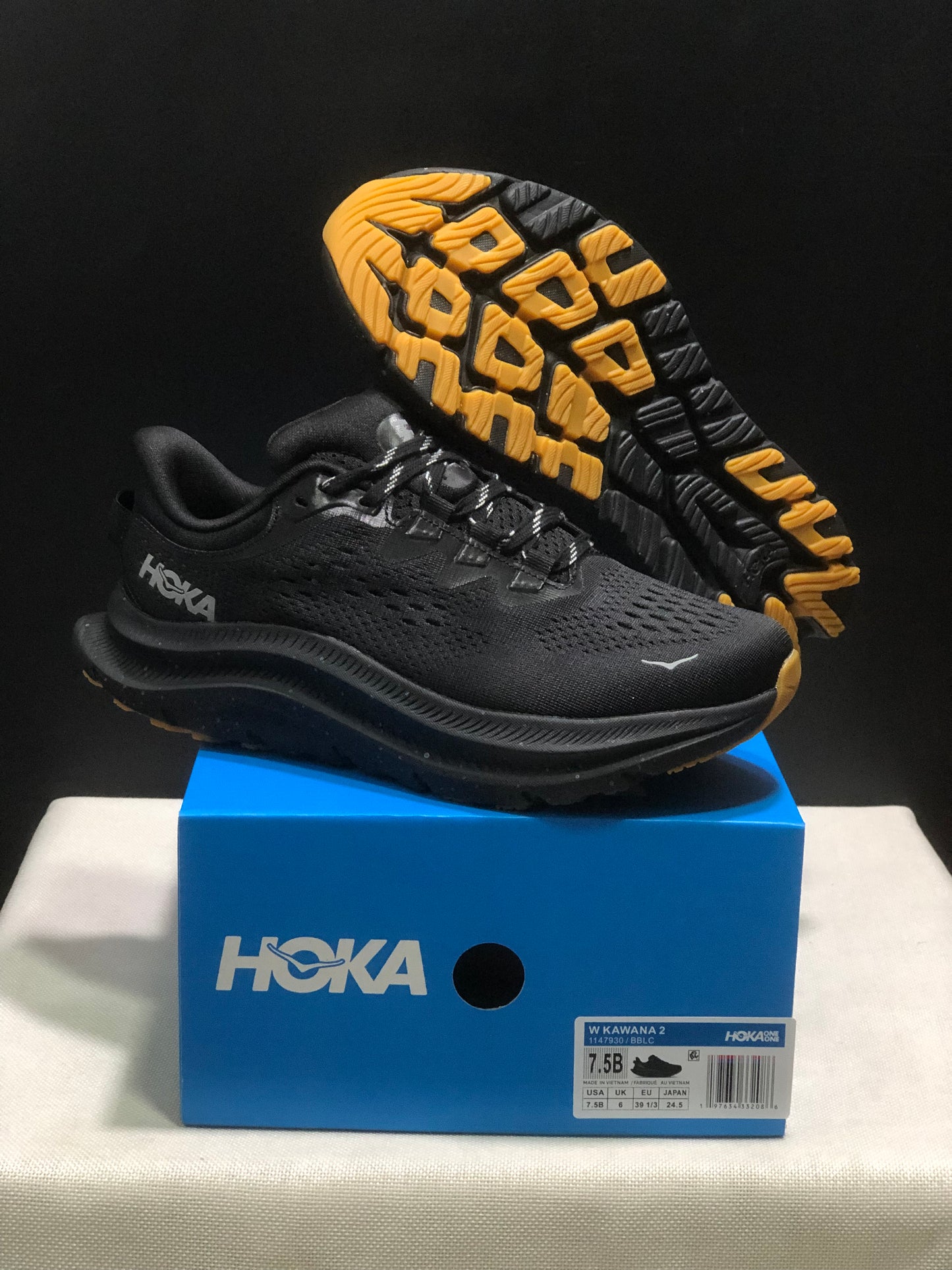 Hoka One One Kawana 2 Comfortable Casual Running Shoes Sneakers Black