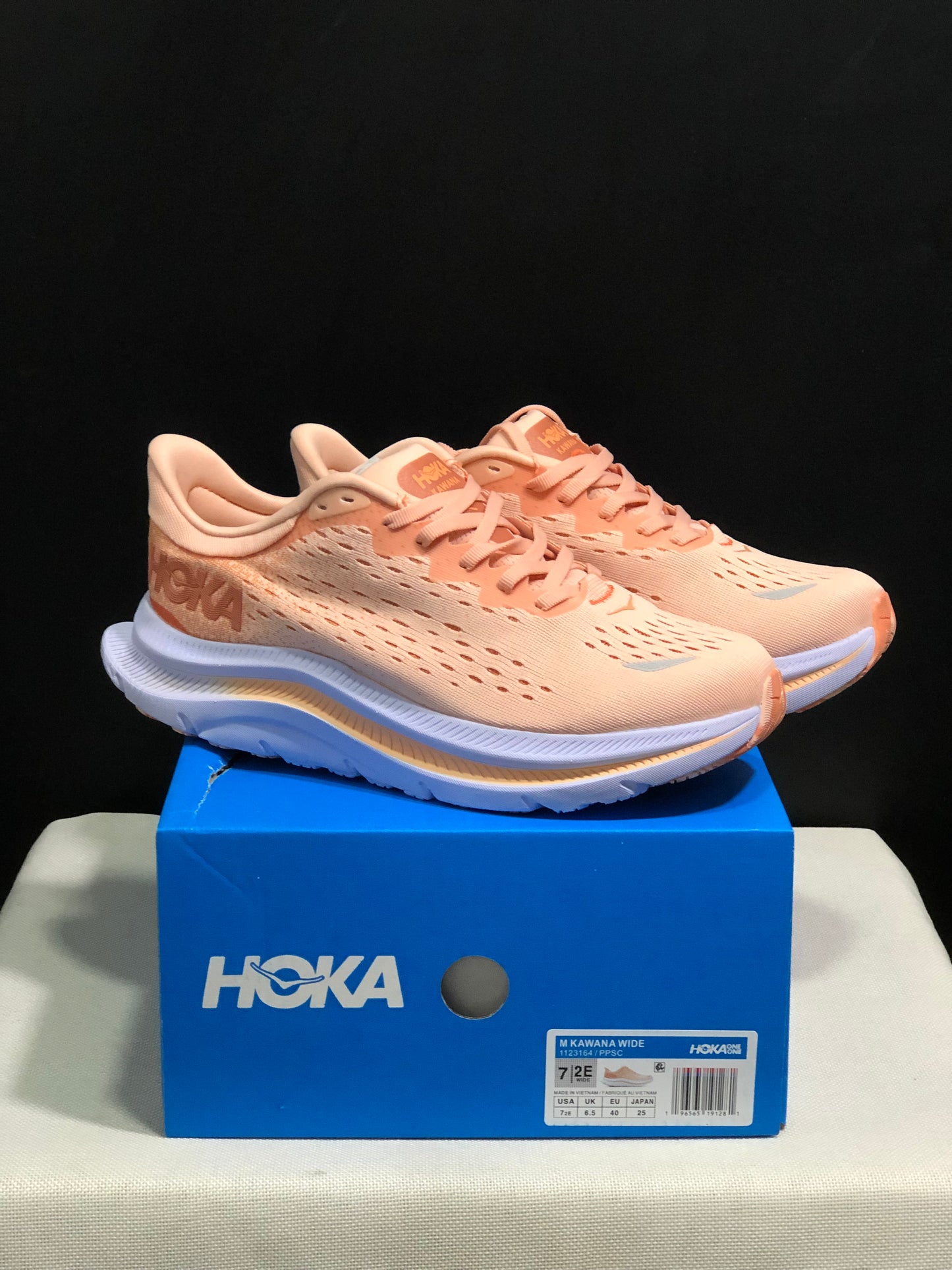 Hoka One One Kawana Cushioning Comfortable Gym Running Shoes Sneakers Light Orange