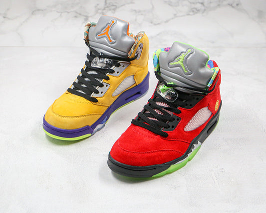 Nike Air Jordan 5 Retro What the Solar Orange Red Yellow Sneakers