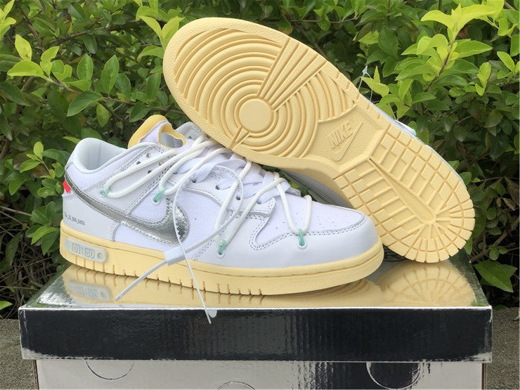 Nike Dunk Low Off-White "Lot 01" White Sneakers