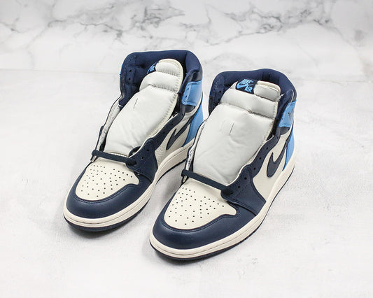 Nike Air Jordan 1 Retro High-Top Obsidian UNC 2019 Blue Sneakers