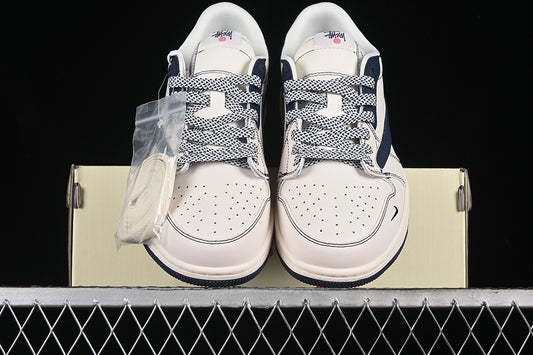 Travis Scott Fragment Design Nike Air Jordan 1 Low OG SP Blue White Sneakers