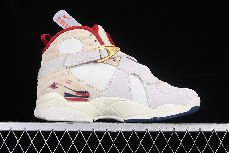 SoleFly Nike Air Jordan 8 Retro SP Mi Casa Es Su Casa Red Metallic Gold White Sneakers