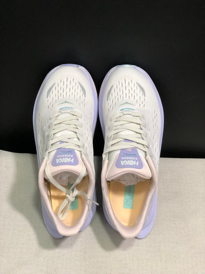 Hoka One One Kawana Cushioning Comfortable Gym Running Shoes Sneakers White/Purple
