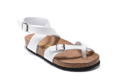 Birkenstock Yara Oiled White Matte Leather Gladiator Sandal