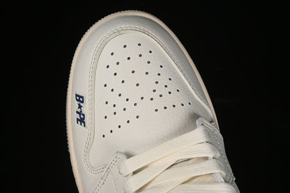 Nike Air Jordan 1 Low BAPE White Grey Blue Sneakers