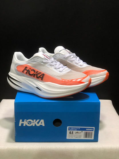 Hoka One One Cielo X1 2.0 Low-top Running Shoes Sneakers White/Orange