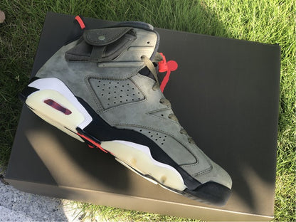 Nike Air Jordan 6 Retro SP Travis Scott Olive Green Sneakers