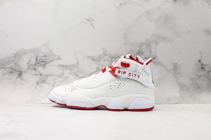 Nike Air Jordan 6 Rings White Red Sneakers