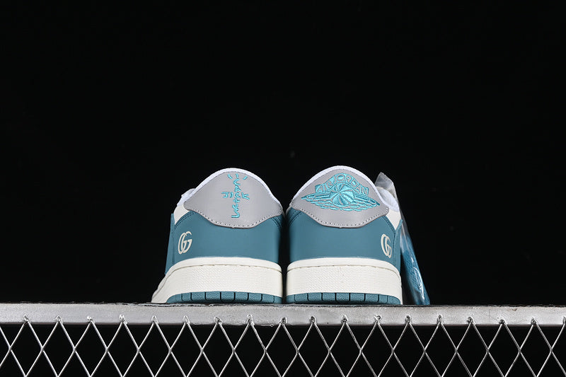 Travis Scott Fragment Design Nike Air Jordan 1 Low OG SP Tiffany Blue White Sneakers