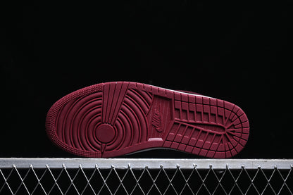 Nike Air Jordan 1 Low Black White Dark Beetroot Red Sneakers