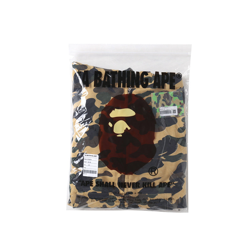 A Bathing Ape Shark Head Classic Fur Hoodie Yellow