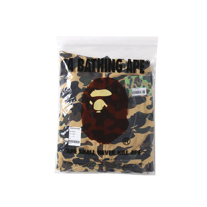 A Bathing Ape Shark Head Classic Fur Hoodie Yellow