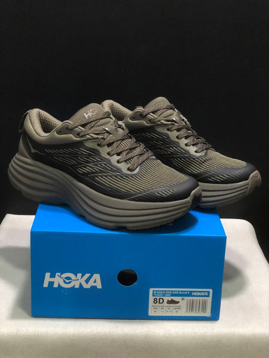 Hoka One One Bondi 8 Breathable Low-top Running Shoes Sneakers Brown