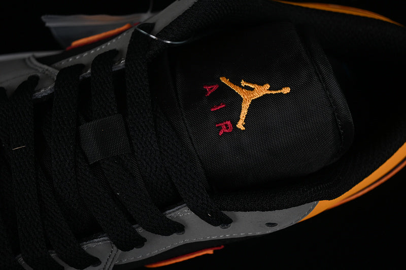 Nike Air Jordan 1 Low SE Light Graphite Black Vivid Orange Sneakers