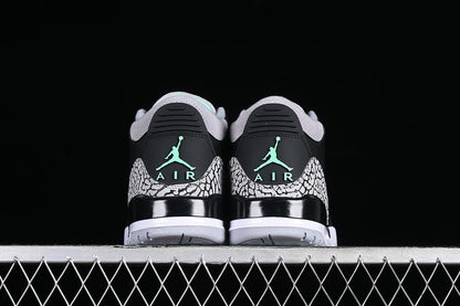 Nike Air Jordan 3 Retro Green Glow Black Wolf Grey White Sneakers