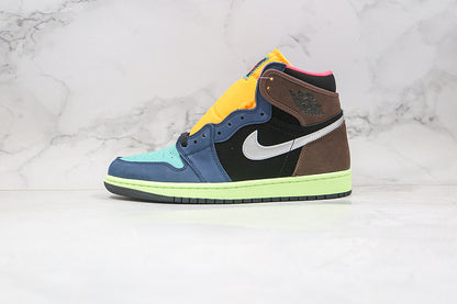 Nike Air Jordan 1 Retro High-Top Brown Pink Sneakers