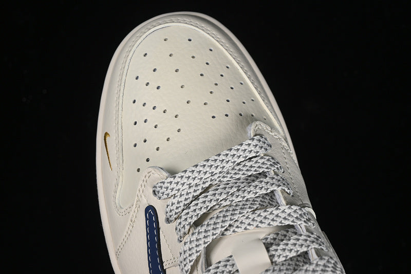 Travis Scott Fragment Design Nike Air Jordan 1 Low OG SP Blue White Dark Brown Sole Sneakers