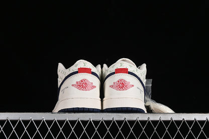 Nike Air Jordan 1 Low Louis Vuitton Blue Grey White Sneakers
