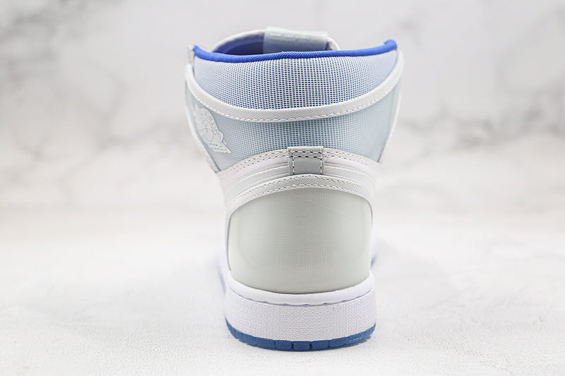 Nike Air Jordan 1 Retro High Zoom White Grey Racer Blue Sneakers