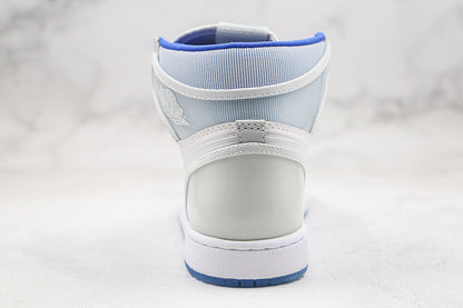Nike Air Jordan 1 Retro High Zoom White Grey Racer Blue Sneakers