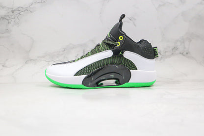 Nike Air Jordan 35 XXXV White Black Green Sole Sneakers