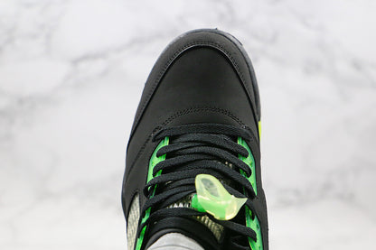 Nike Air Jordan 5 Retro Quai 54 Black Radiant Green Sneakers