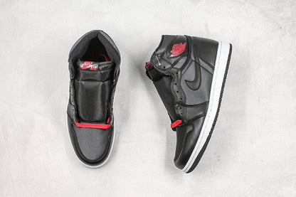 Nike Air Jordan 1 Retro OG High Black Gym Red Metallic Silver Sneakers