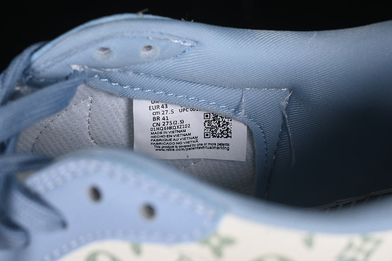 Nike Air Jordan 1 Low LV Travis Scott Fragment Design OG SP White Sky Blue Sneakers
