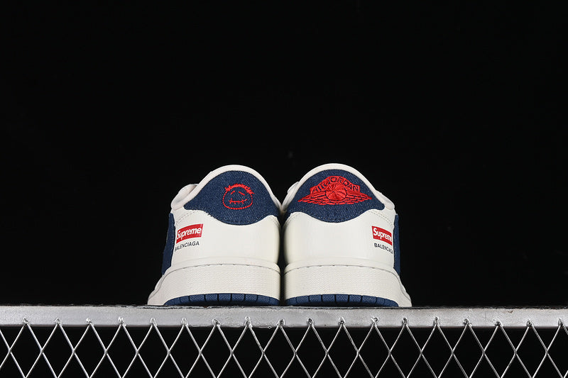 Nike Air Jordan 1 Low Supreme Travis Scott Fragment Design OG SP Blue White Sneakers
