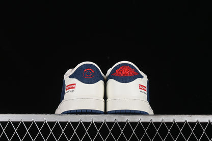 Nike Air Jordan 1 Low Supreme Travis Scott Fragment Design OG SP Blue White Sneakers