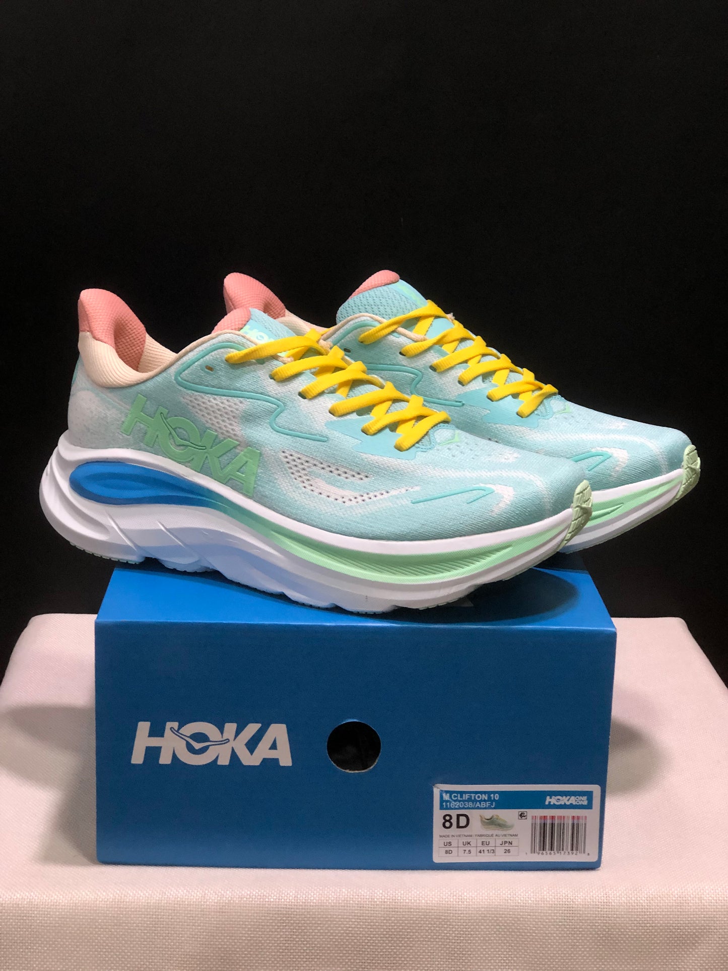 Hoka One One Clifton 10 Fashion Shoes Sneakers Light Blue