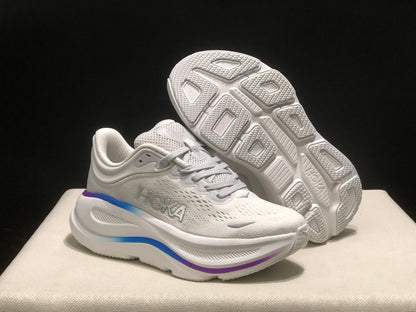 Hoka One One Bondi 9 Comfortable Low-top Running Shoes White Sneakers