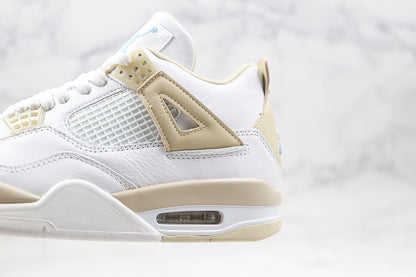 Nike Air Jordan 4 Retro Sand Linen White Tan Brown Sneakers