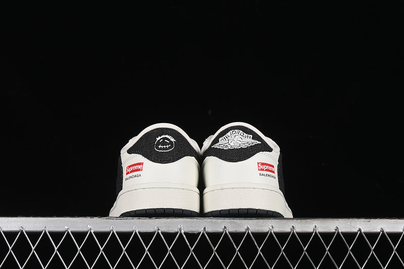 Travis Scott Fragment Design Nike Air Jordan 1 Low OG SP Black White Fashion Sports Shoes