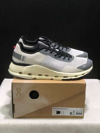 On Running Cloudnova Form 2 Fashionable Casual Running Shoes Fog Grey/Black