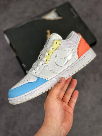 Nike Air Jordan 1 Low "To My First Coach" White Multicolour Sneakers