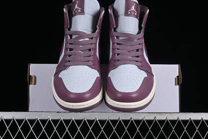 Nike Air Jordan 1 Mid Pure Platinum Sky J Mauve Sail Sneakers