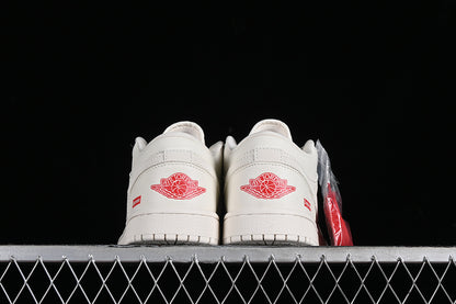 Nike Air Jordan 1 Low Supreme White Sneakers