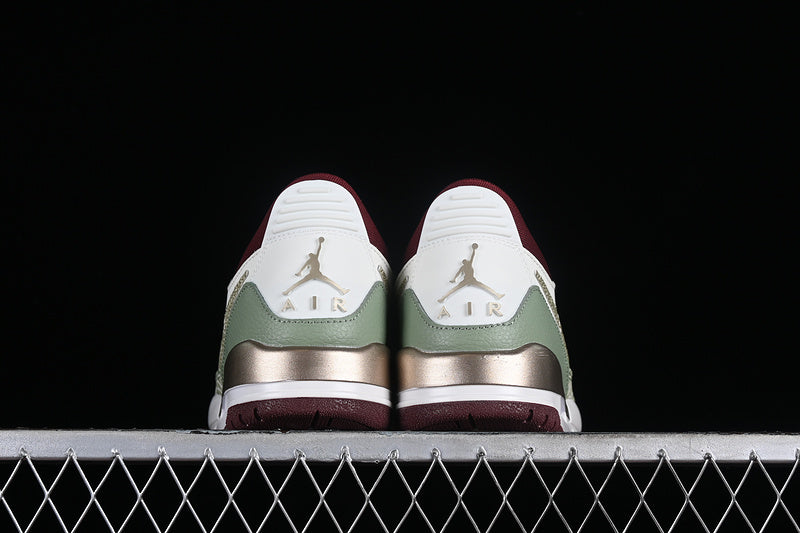 Nike Air Jordan Legacy 312 Low Year Of The Dragon Sail Metallic Gold Grain Phantom White Sneakers
