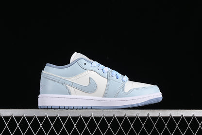Nike Air Jordan 1 Low Blue Grey White Sneakers