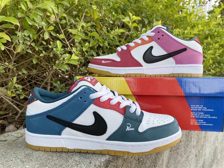 Nike SB Dunk Low Parra Blue Red Mandarin Duck Shoes