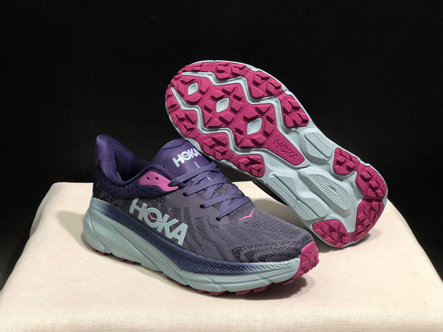 Hoka One One Challenger 7 Shock-absorbing Breathable Running Shoes Sneakers Purple