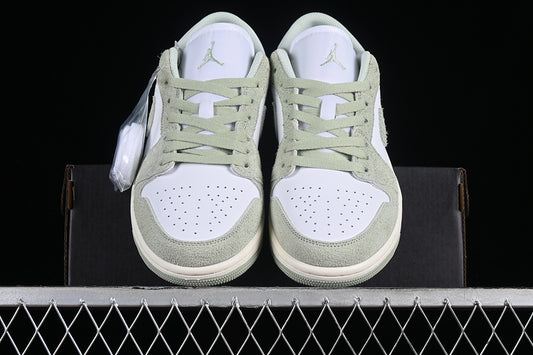 Nike Air Jordan 1 Low White Matcha Green Sneakers