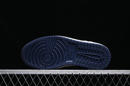 Nike Air Jordan 1 Low Navy Sole Grey White Sneakers
