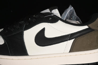 Nike Air Jordan 1 Low Mocha Black White Palomino Sneakers