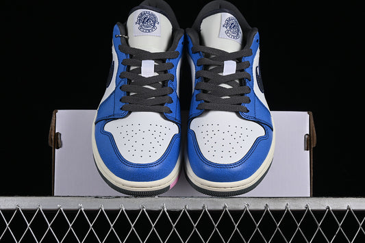 Nike Air Jordan 1 Low Flight Vintage Summit Blue White Sneakers