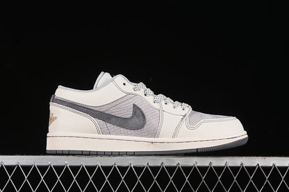 Nike Air Jordan 1 Low White Grey Gold Sneakers